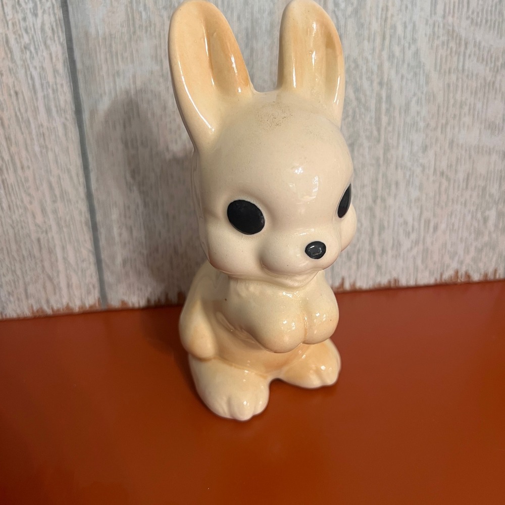 Vtg‎ 1950s Rempel Ceramic Bunny Figurine MCM Easter Rabbit Hoppy the Bunny